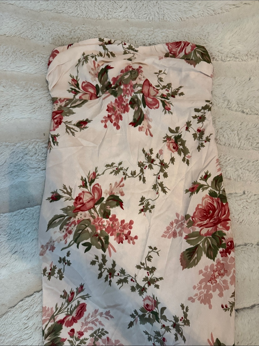 Floral Rosette Maxi Dress - Pink Rose